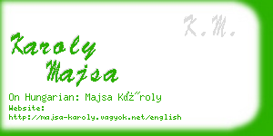 karoly majsa business card